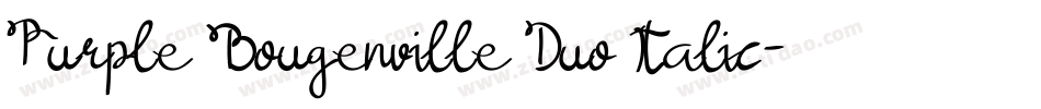 Purple Bougenville Duo Italic字体转换